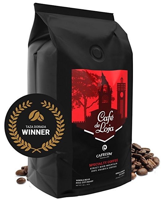 Café de Loja AWARD-WINNING Specialty Coffee Beans Medium/Dark Roast (2 Lbs Bag) - 6398ft. High Altitude Single Origin Organic Coffee- Best Arabica Whole Bean Coffee For Espresso, Drip and more